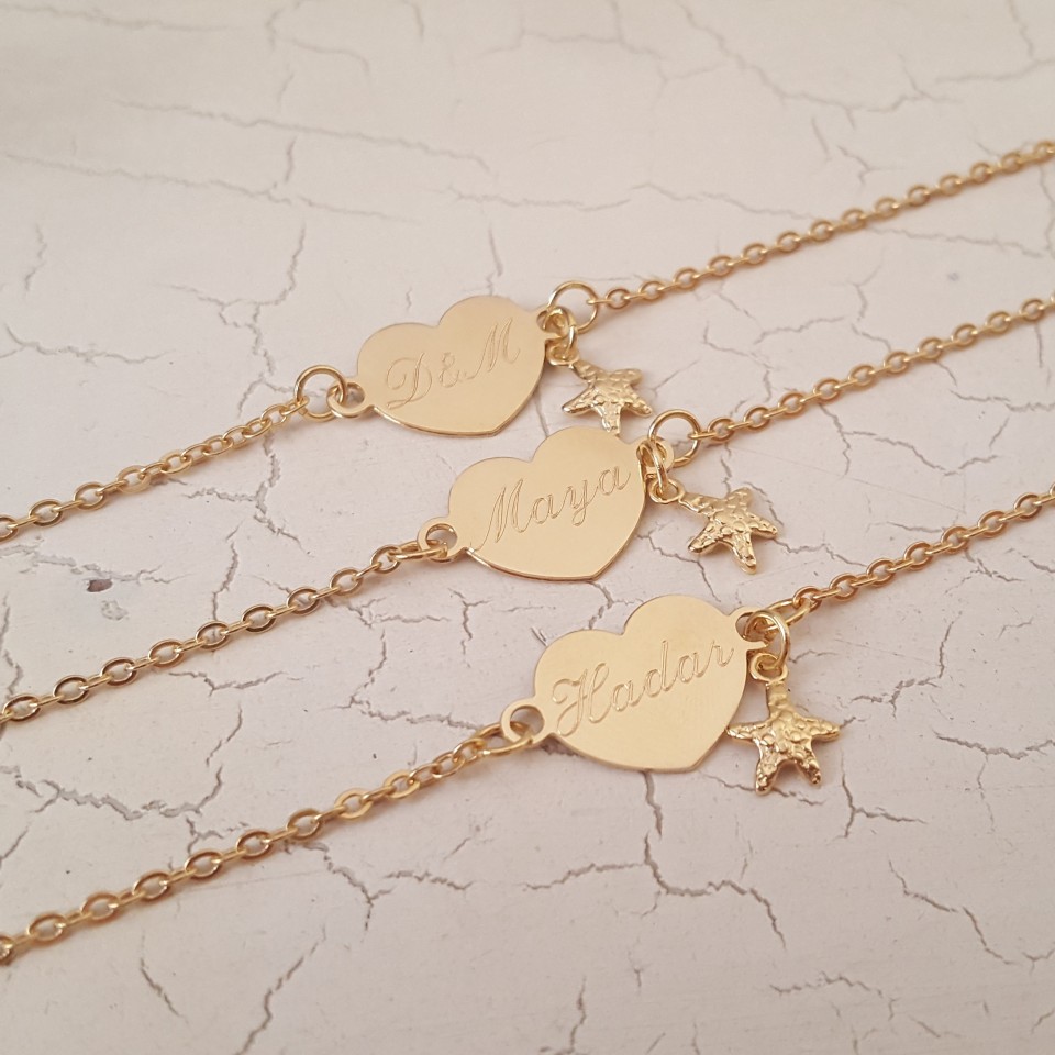  צמיד פלטה לב