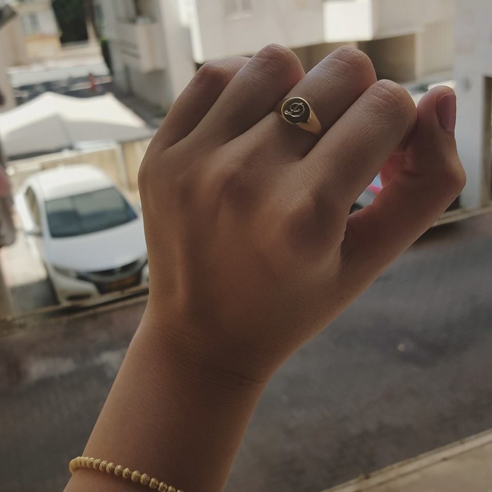 טבעת עיגול זהב