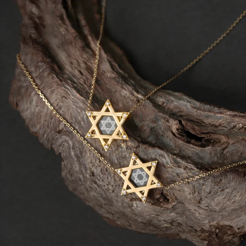 צמיד מגן דוד ויהלומים ננו תנ