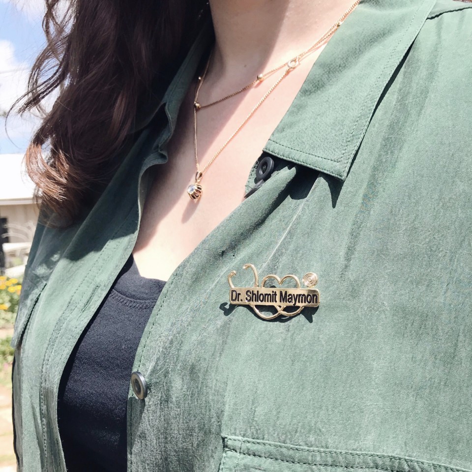 סיכת רופא סטטוסקופ לב