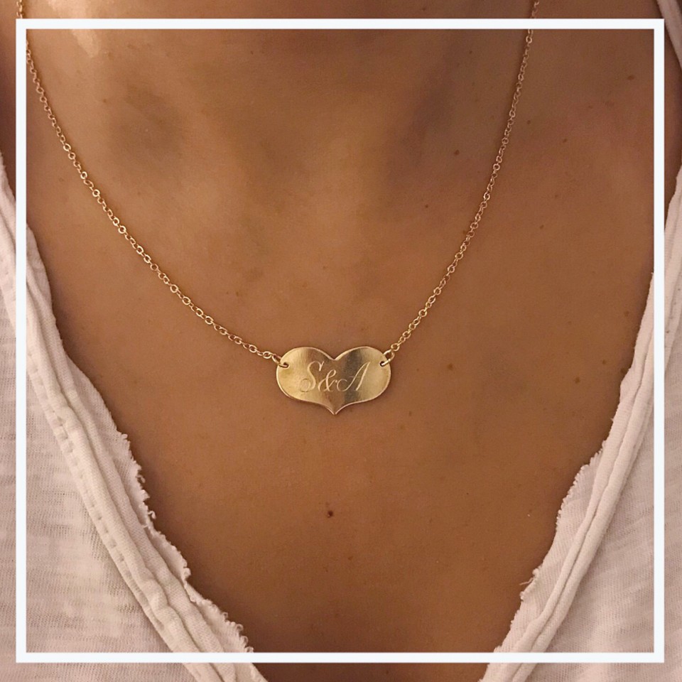 שרשרת פלטה לב רחב