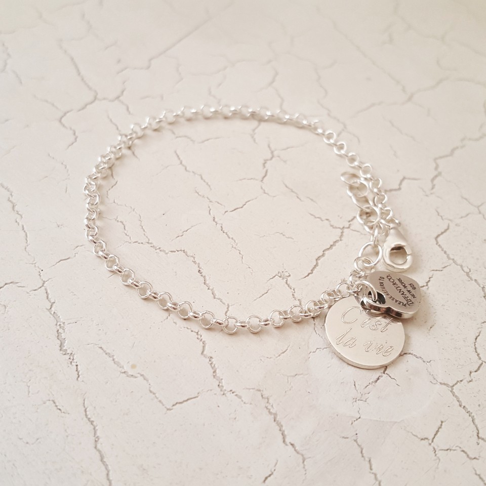  צמיד מטבע ולב טיפאני כסף