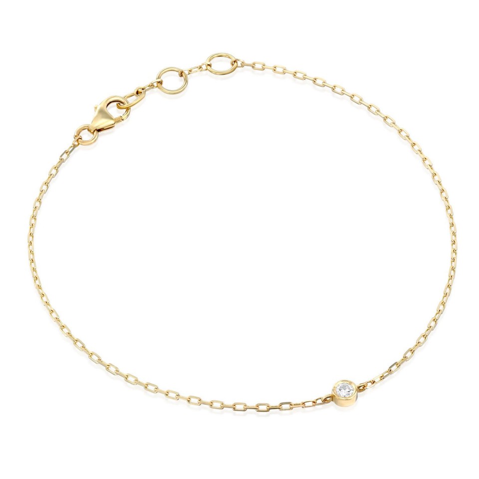 צמיד יהלום 0.05 זהב 14K