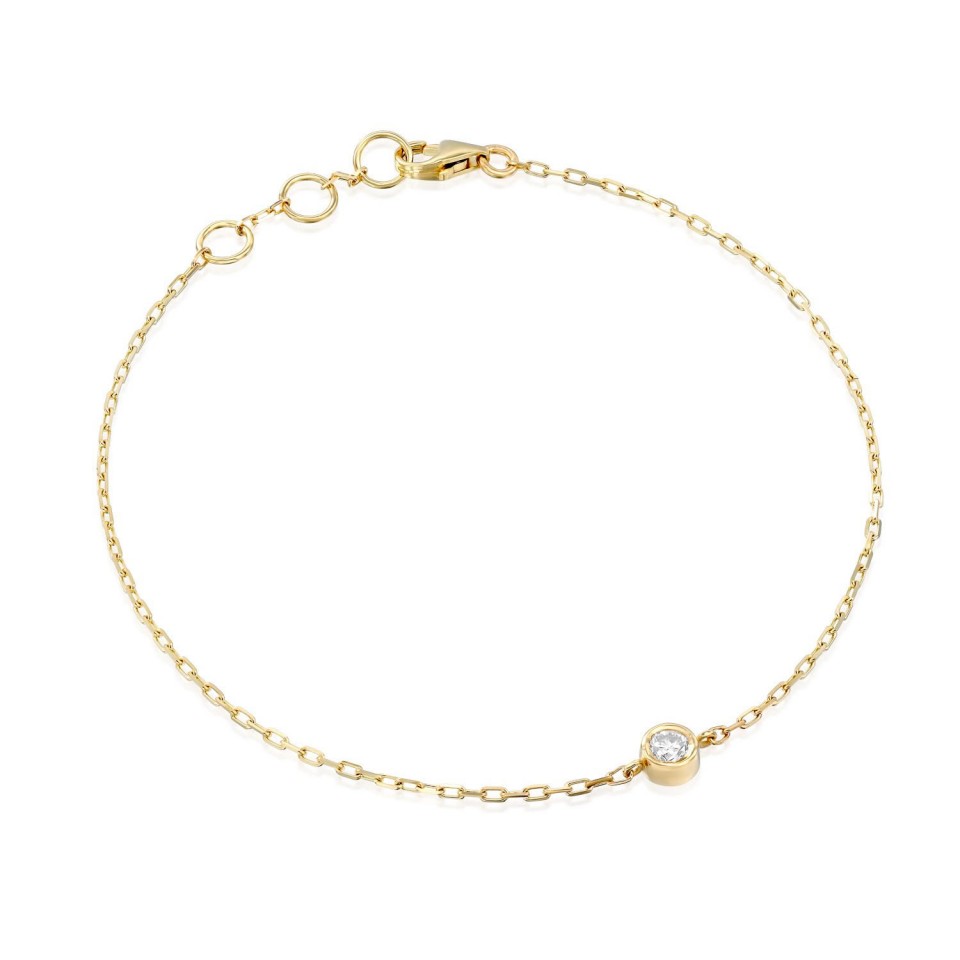 צמיד יהלום 0.11 זהב 14K