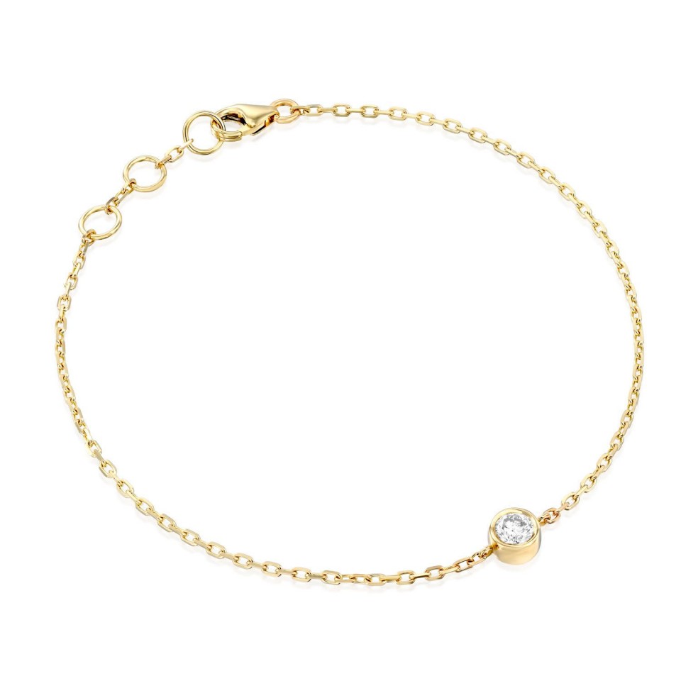 צמיד יהלום 0.20 זהב 14K