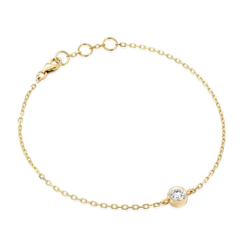 צמיד יהלום 0.27 זהב 14K