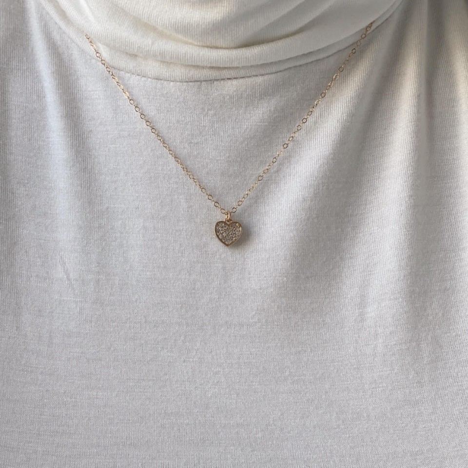 שרשרת לב זירקונים